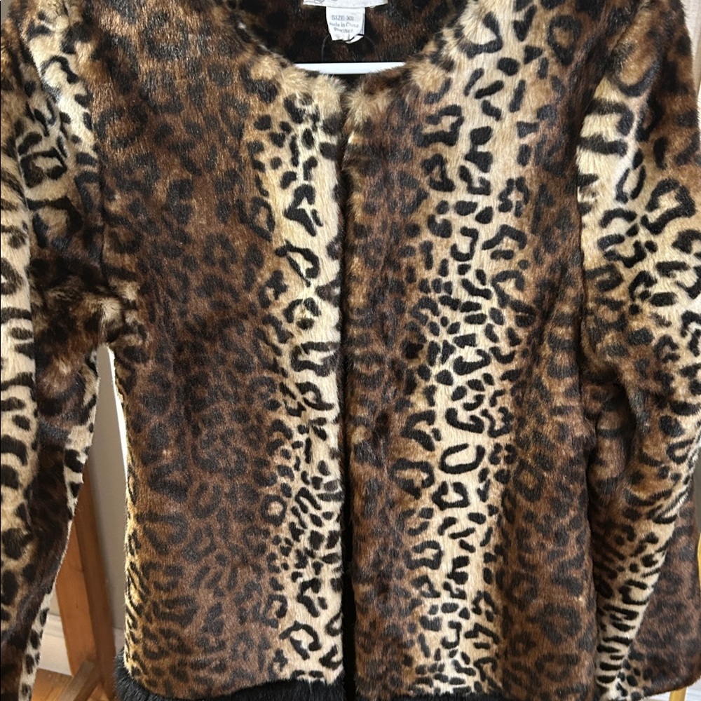 Vintage Leopard Print Faux Fur Coat - Picture 4 of 8